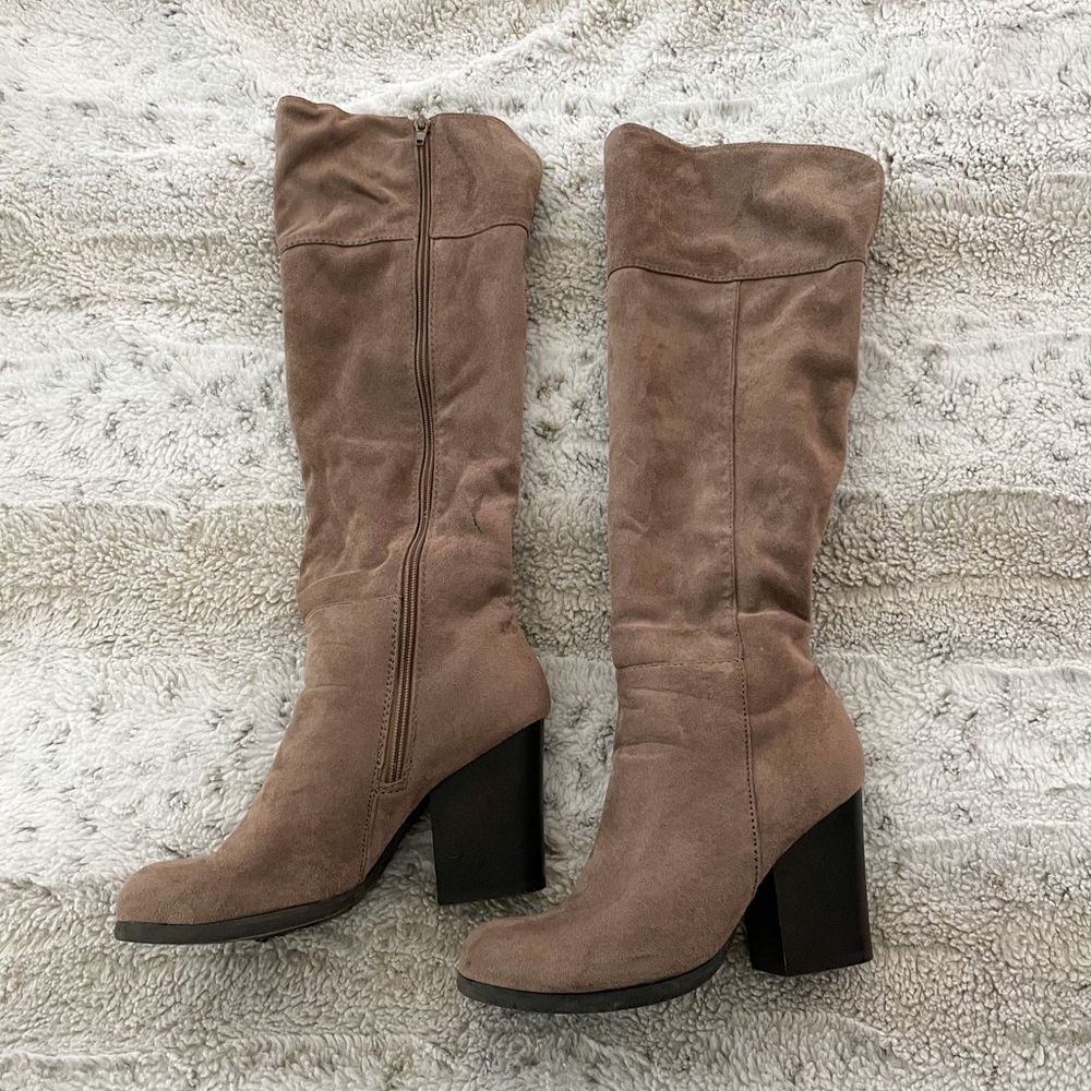 Taupe Suede Boots